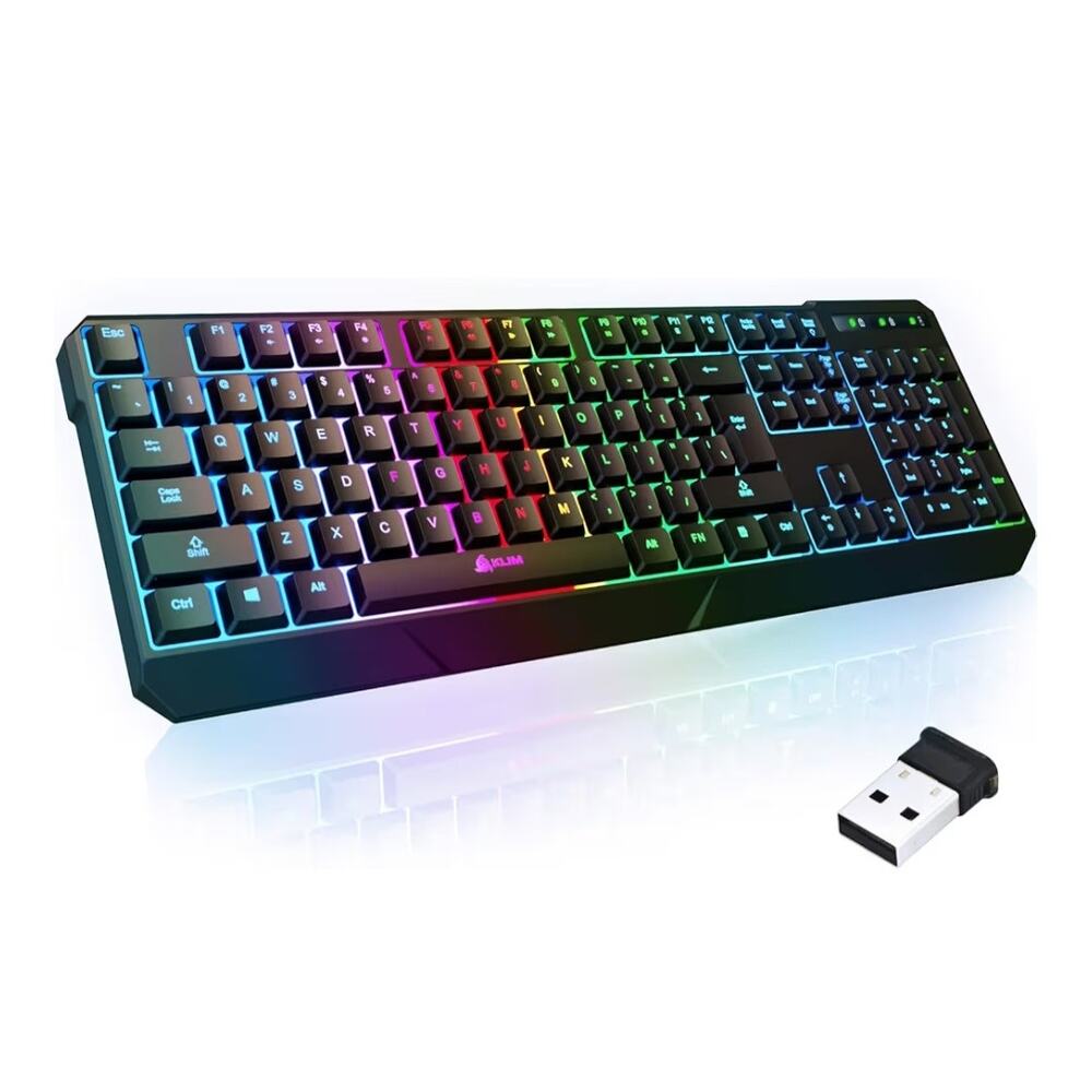 KLIM Chroma Wireless RGB Gaming Keyboard Rechargeable PS5 PS4 PC Mac